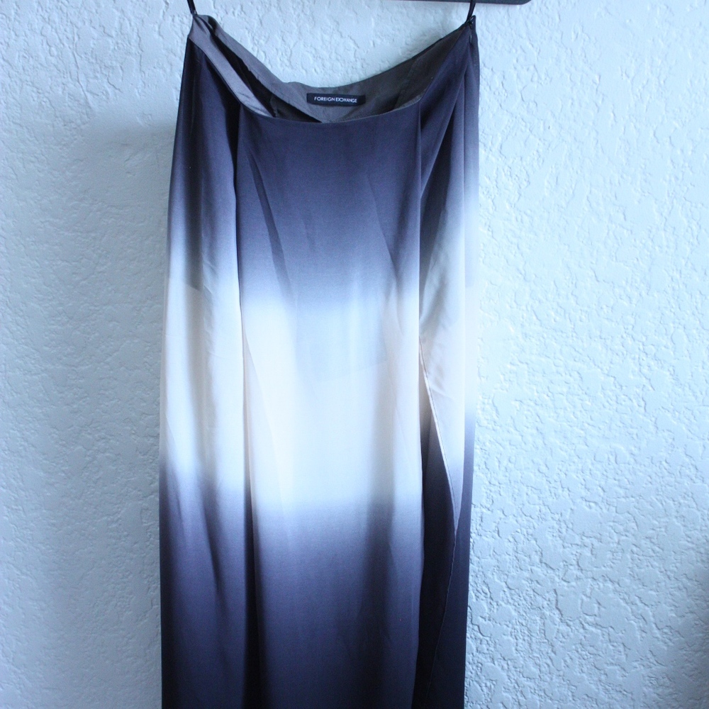 Blue and White Maxi Skirt